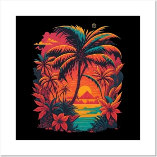 Tropical Sunset Posters and Art